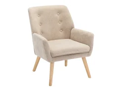 Poltrona|Vente-unique Poltrona em tecido cor , estilo escandinavo SERINO Bege