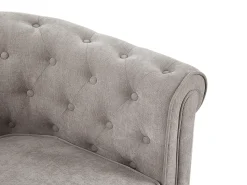 Online Vente-unique Poltrona em tecido cor cinza forma mítica CHESTERFIELD Cinzento