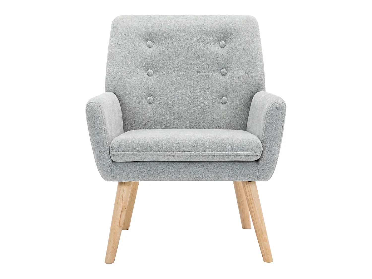 Poltrona|Vente-unique Poltrona em tecido cor cinza, estilo escandinavo SERINO Cinzento
