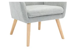 Poltrona|Vente-unique Poltrona em tecido cor cinza, estilo escandinavo SERINO Cinzento