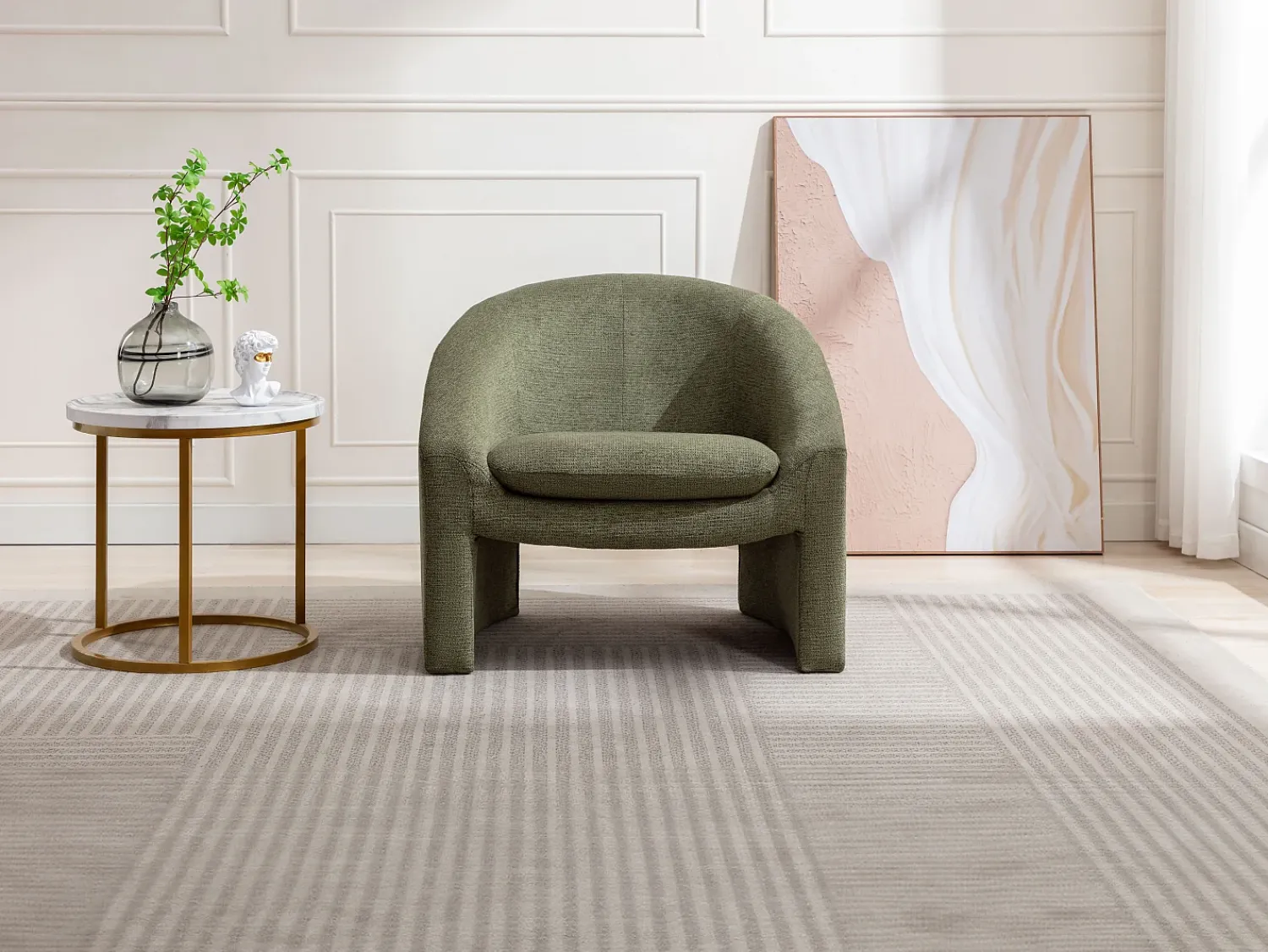 Poltrona|Vente-unique Poltrona em tecido cor estilo design OSSANA Verde