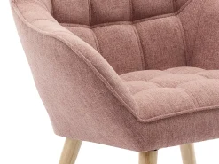 Poltrona|Vente-unique Poltrona em tecido cor-de- matizado estilo escandinavo CASERTA Rosa