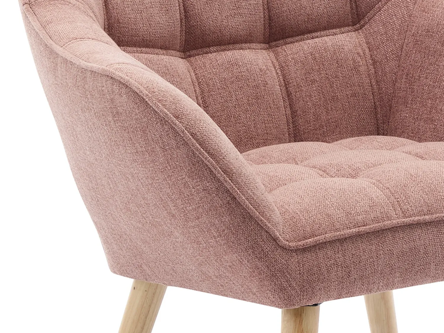 Poltrona|Vente-unique Poltrona em tecido cor-de- matizado estilo escandinavo CASERTA Rosa