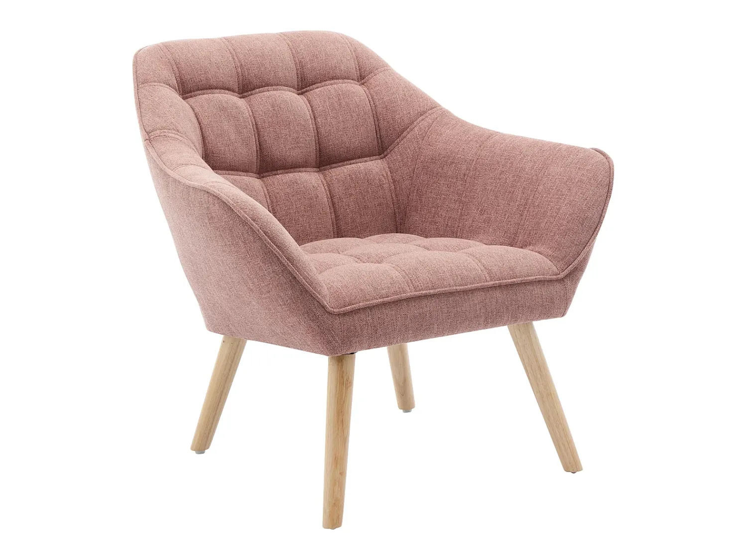 Poltrona|Vente-unique Poltrona em tecido cor-de- matizado estilo escandinavo CASERTA Rosa