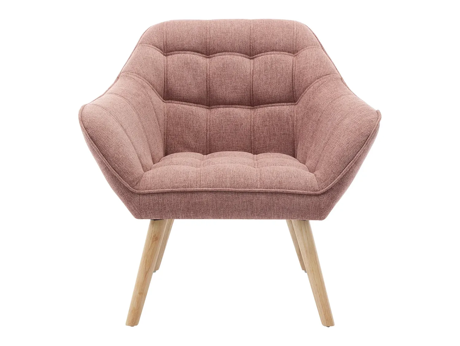 Poltrona|Vente-unique Poltrona em tecido cor-de- matizado estilo escandinavo CASERTA Rosa