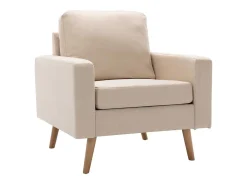 New vidaxl Poltrona em tecido Creme