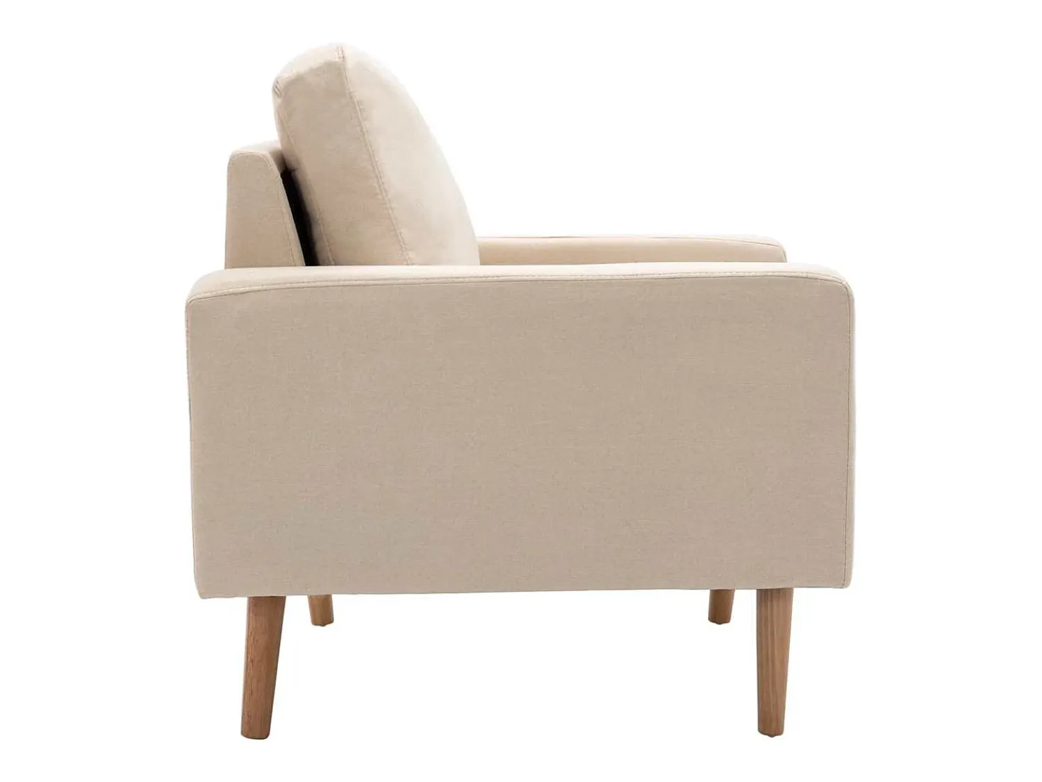 New vidaxl Poltrona em tecido Creme