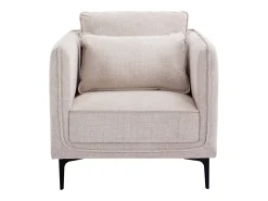 Poltrona*Vente-unique Poltrona em tecido de cor estilo contemporâneo TORMELDA Bege
