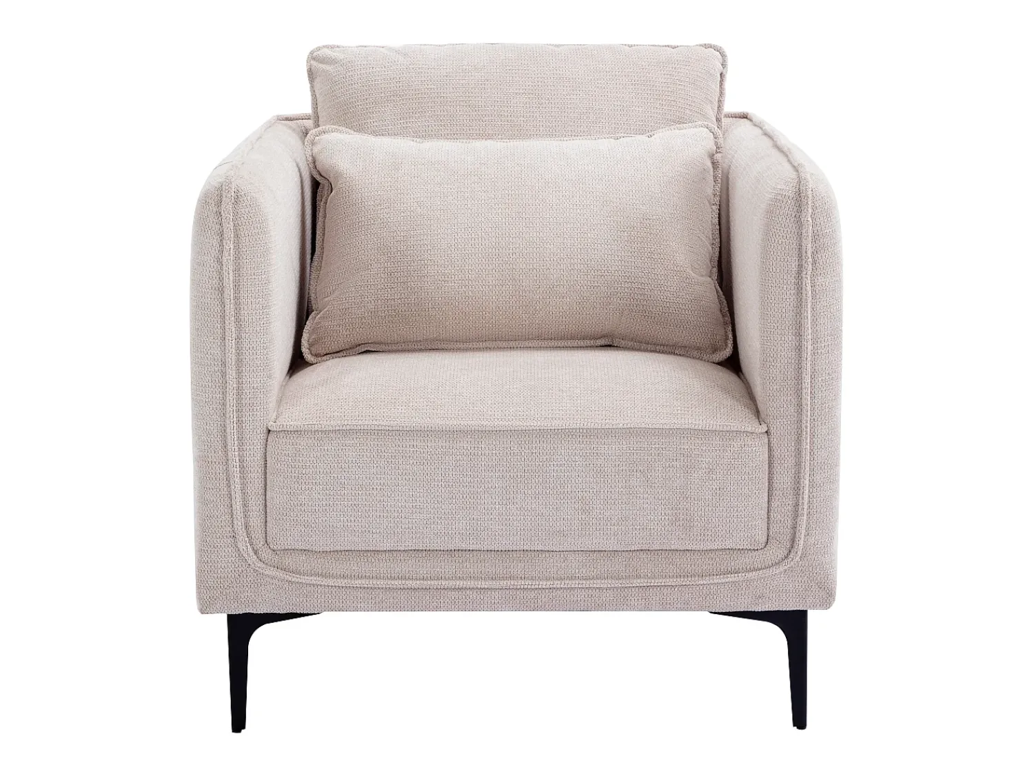 Poltrona*Vente-unique Poltrona em tecido de cor estilo contemporâneo TORMELDA Bege