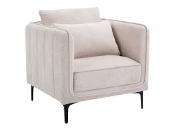 Poltrona*Vente-unique Poltrona em tecido de cor estilo contemporâneo TORMELDA Bege