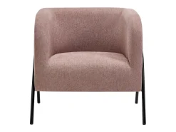 Discount Vente-unique Poltrona em tecido de cor e pés em aço BLINODA Rosa