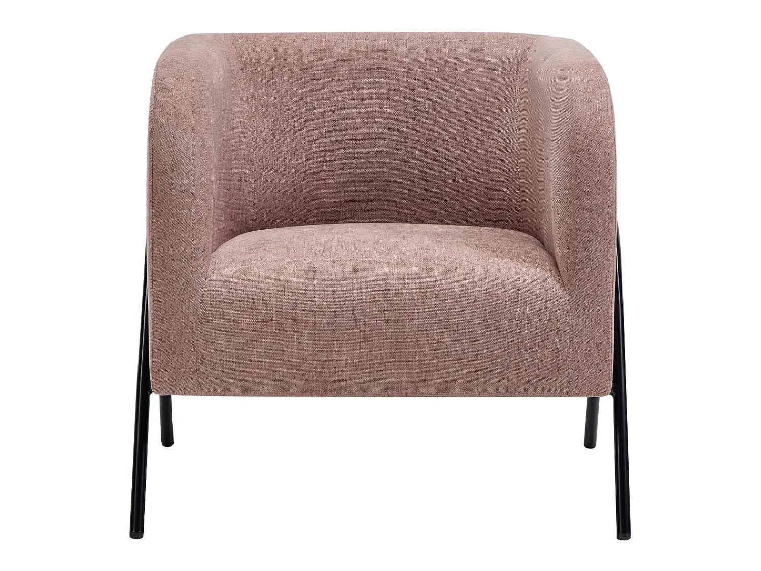 Discount Vente-unique Poltrona em tecido de cor e pés em aço BLINODA Rosa