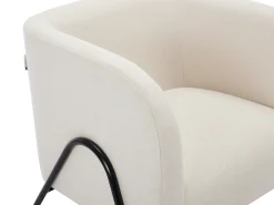 Poltrona|Vente-unique Poltrona em tecido de cor e estilo design - BLINODA Bege