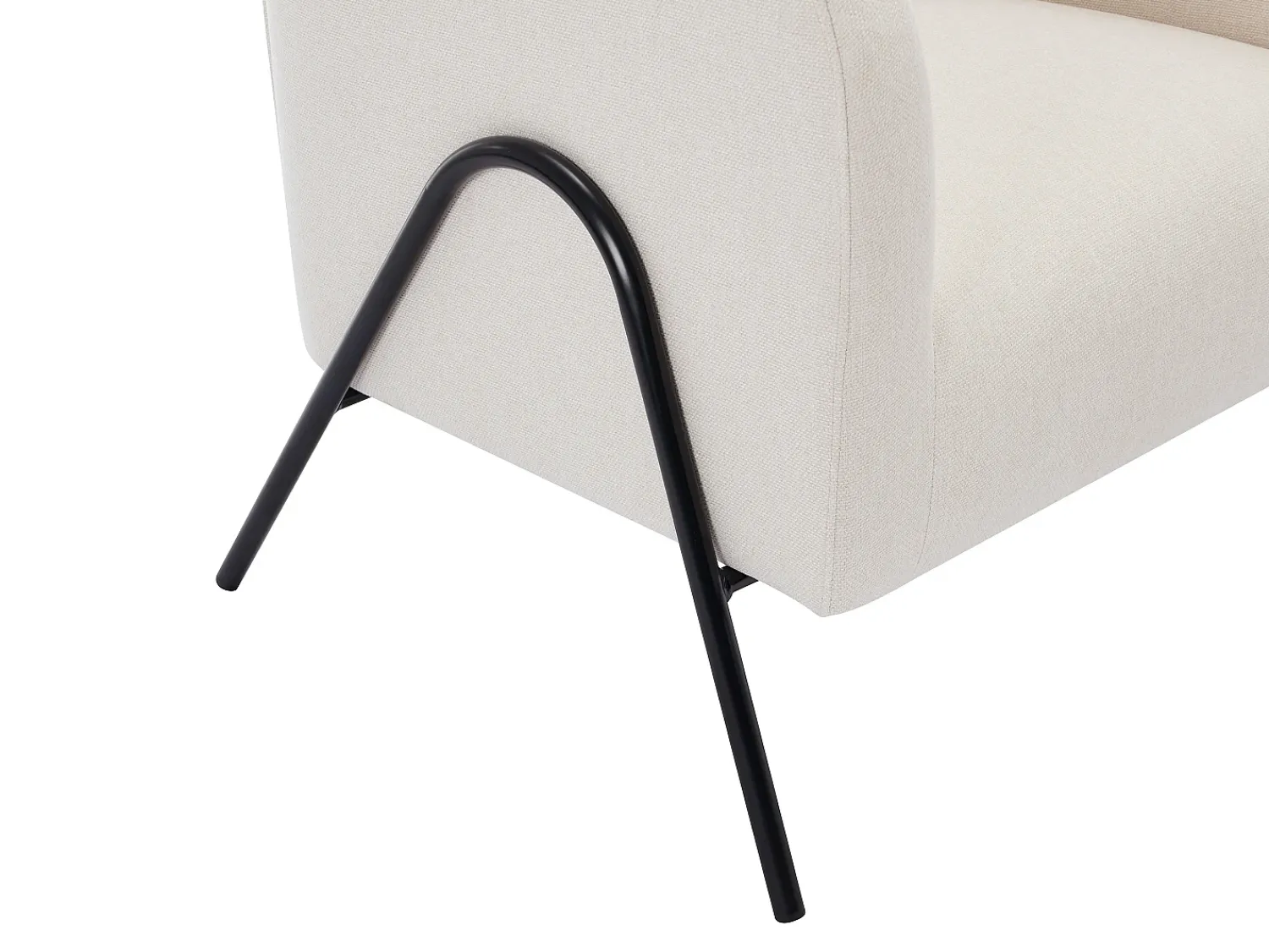 Poltrona|Vente-unique Poltrona em tecido de cor e estilo design - BLINODA Bege