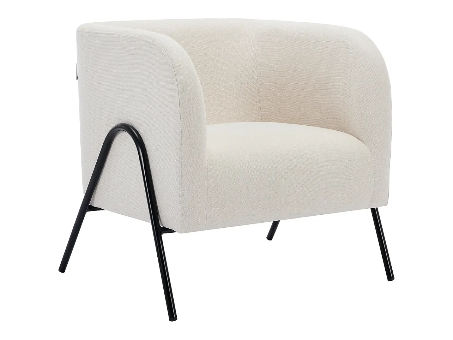 Poltrona|Vente-unique Poltrona em tecido de cor e estilo design - BLINODA Bege