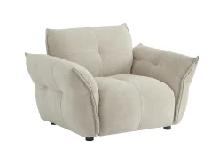 Poltrona*Vente-unique Poltrona em tecido matizado cor estilo design NAPIZO Bege