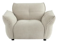 Poltrona*Vente-unique Poltrona em tecido matizado cor estilo design NAPIZO Bege