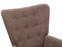 Poltrona|Vente-unique Poltrona em tecido capitonê, estilo escandinavo VATELY Taupe