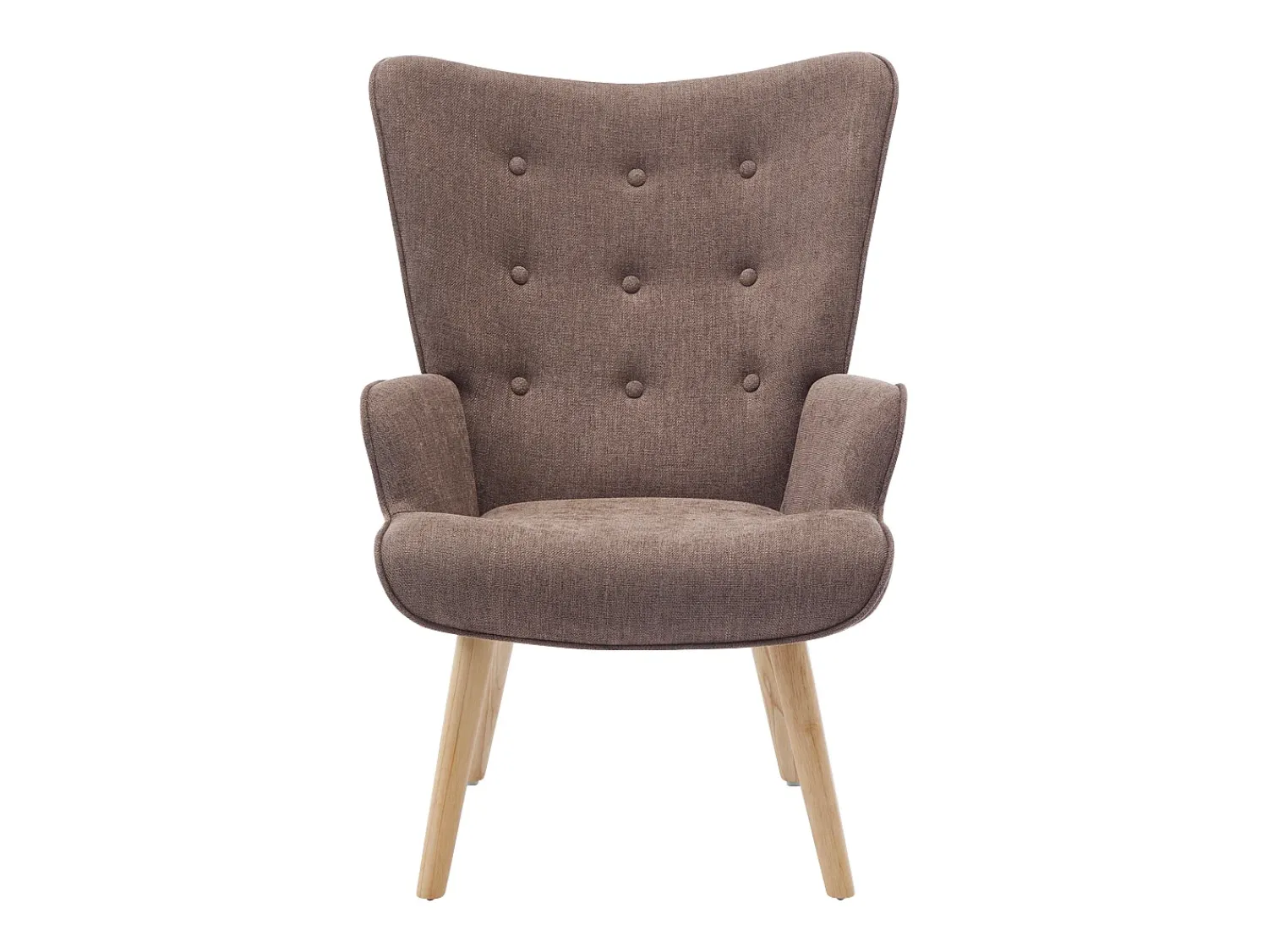 Poltrona|Vente-unique Poltrona em tecido capitonê, estilo escandinavo VATELY Taupe
