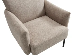 Online Vente-unique Poltrona em tecido texturizado de cor GERALDIA Bege