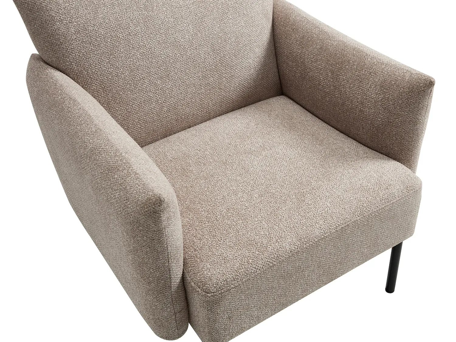 Online Vente-unique Poltrona em tecido texturizado de cor GERALDIA Bege