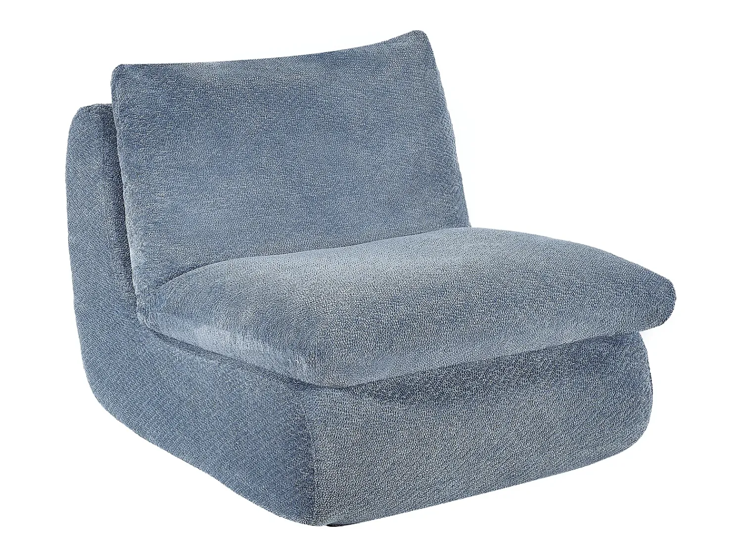 Poltrona|Vente-unique Poltrona em tecido texturizado moderno cor LOLEVA Azul