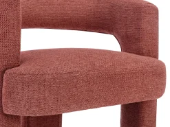 Vente-unique Poltrona em tecido texturizado cor - FONTANOVA Terracota