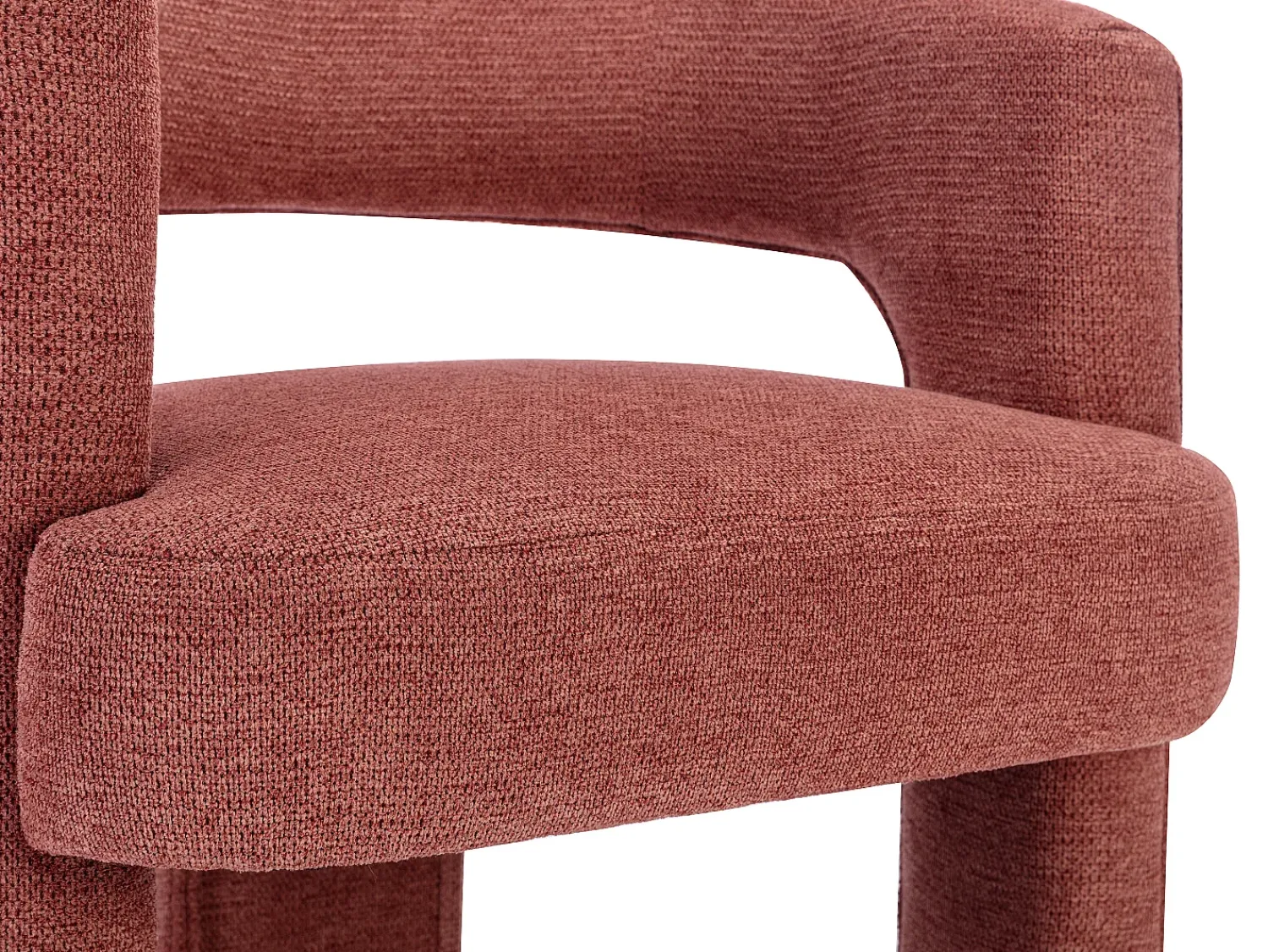 Vente-unique Poltrona em tecido texturizado cor - FONTANOVA Terracota