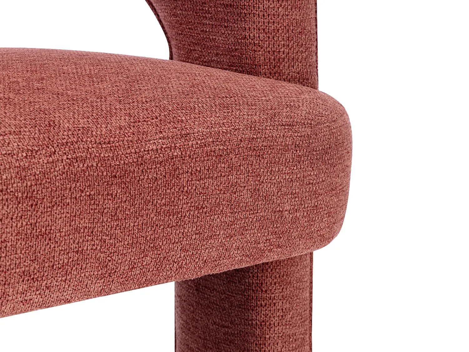 Vente-unique Poltrona em tecido texturizado cor - FONTANOVA Terracota