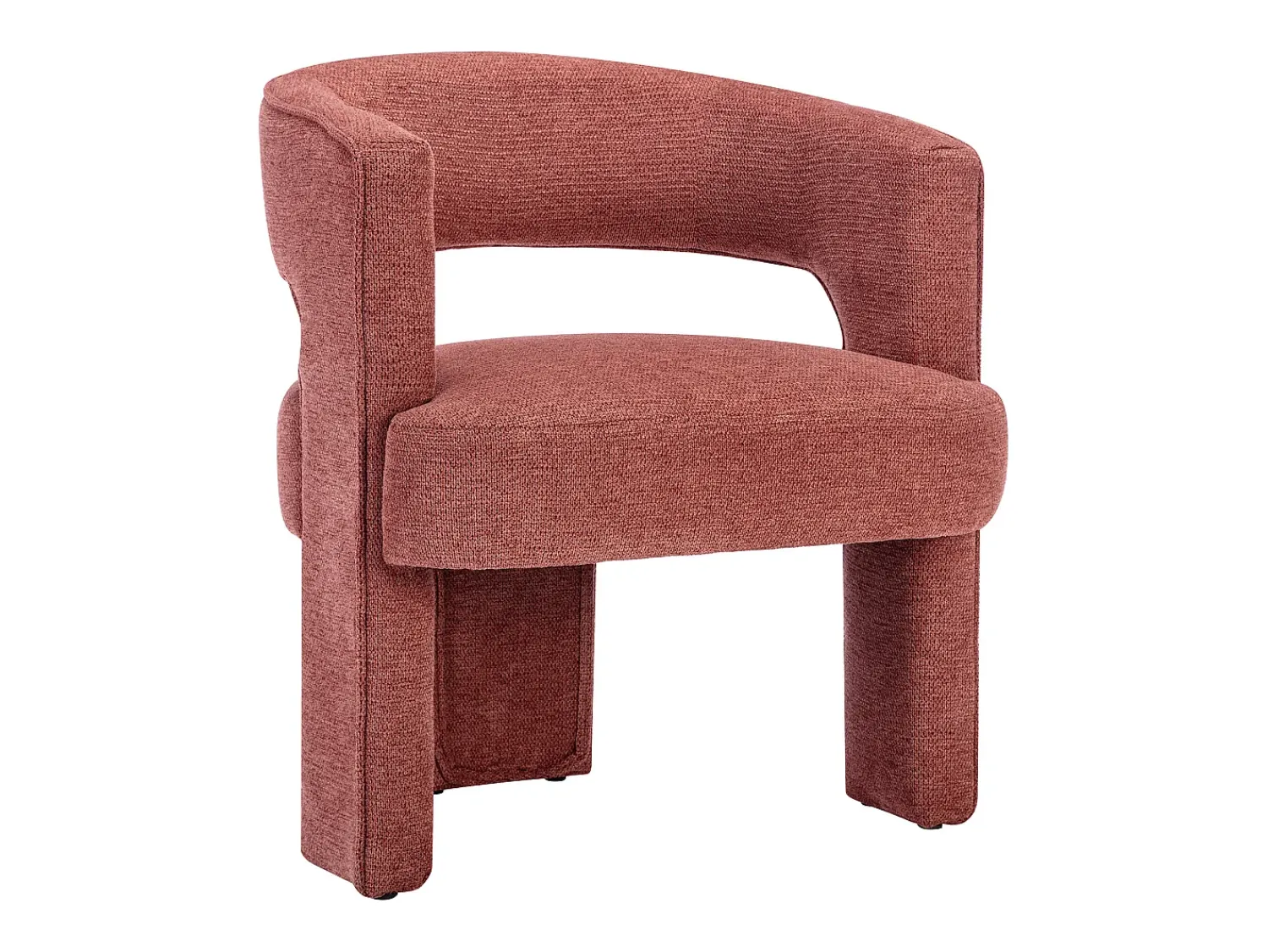 Vente-unique Poltrona em tecido texturizado cor - FONTANOVA Terracota