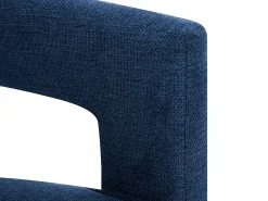 Hot Vente-unique Poltrona em tecido texturizado estilo design FAVINA Azul