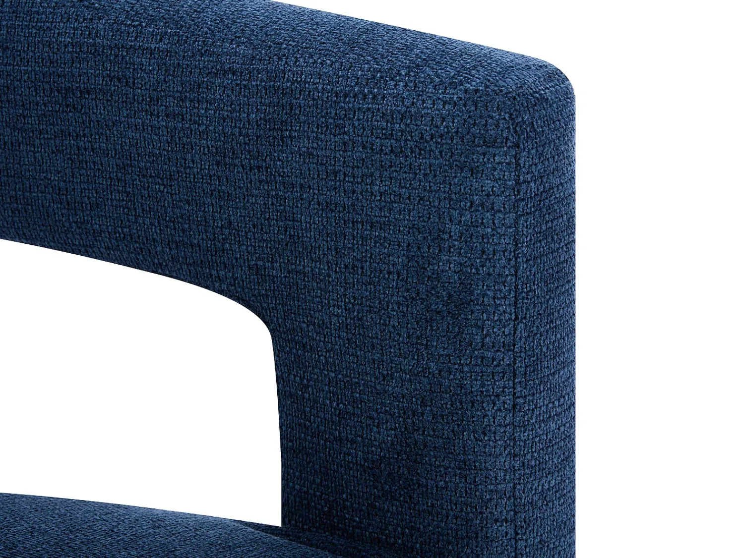 Hot Vente-unique Poltrona em tecido texturizado estilo design FAVINA Azul