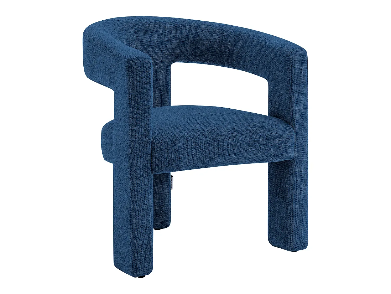 Hot Vente-unique Poltrona em tecido texturizado estilo design FAVINA Azul
