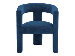 Hot Vente-unique Poltrona em tecido texturizado estilo design FAVINA Azul