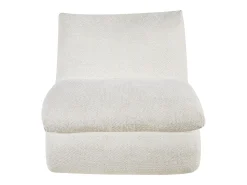 Poltrona|Vente-unique Poltrona em tecido texturizado cor marfim LOLEVA Branco