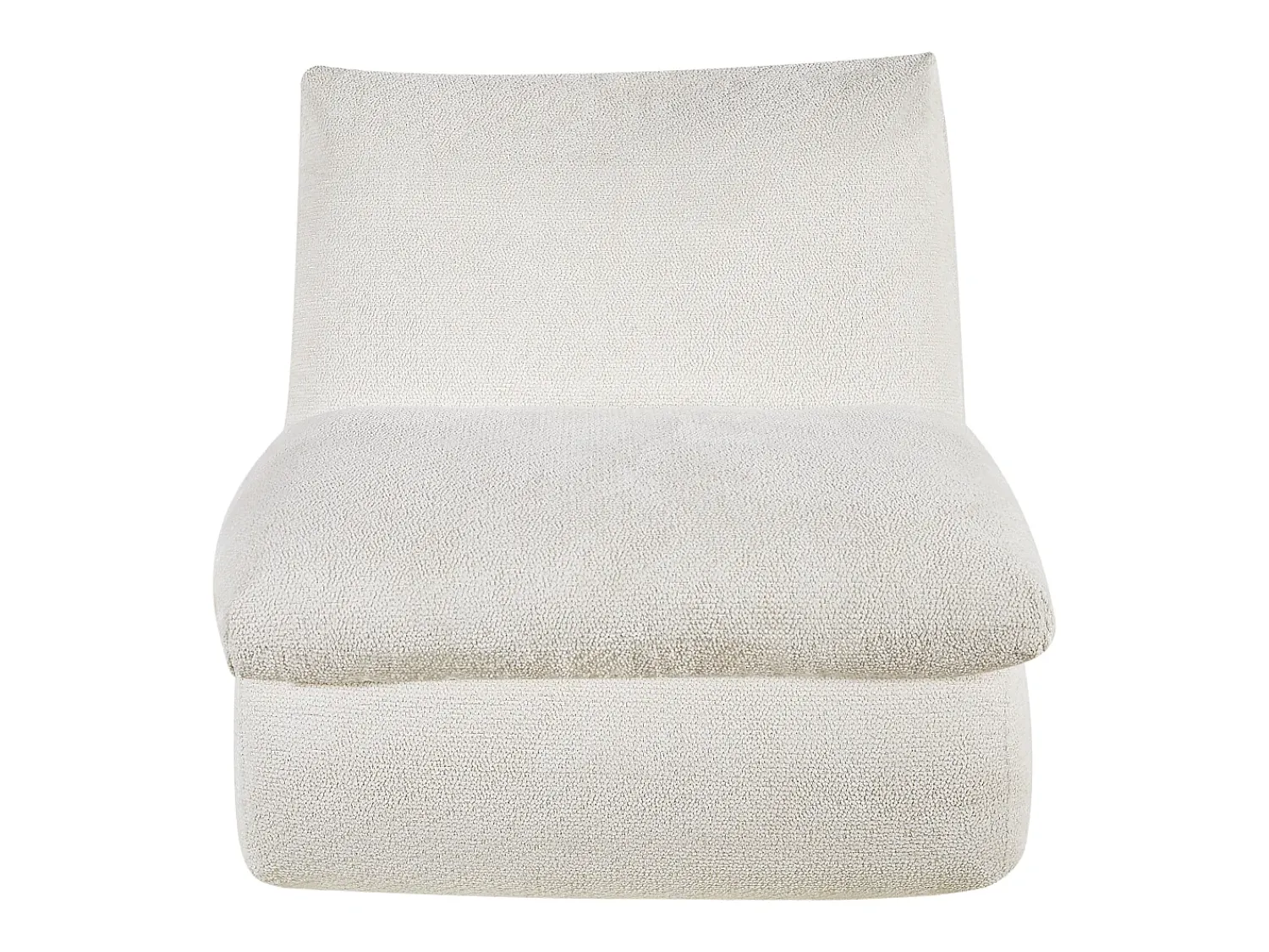 Poltrona|Vente-unique Poltrona em tecido texturizado cor marfim LOLEVA Branco