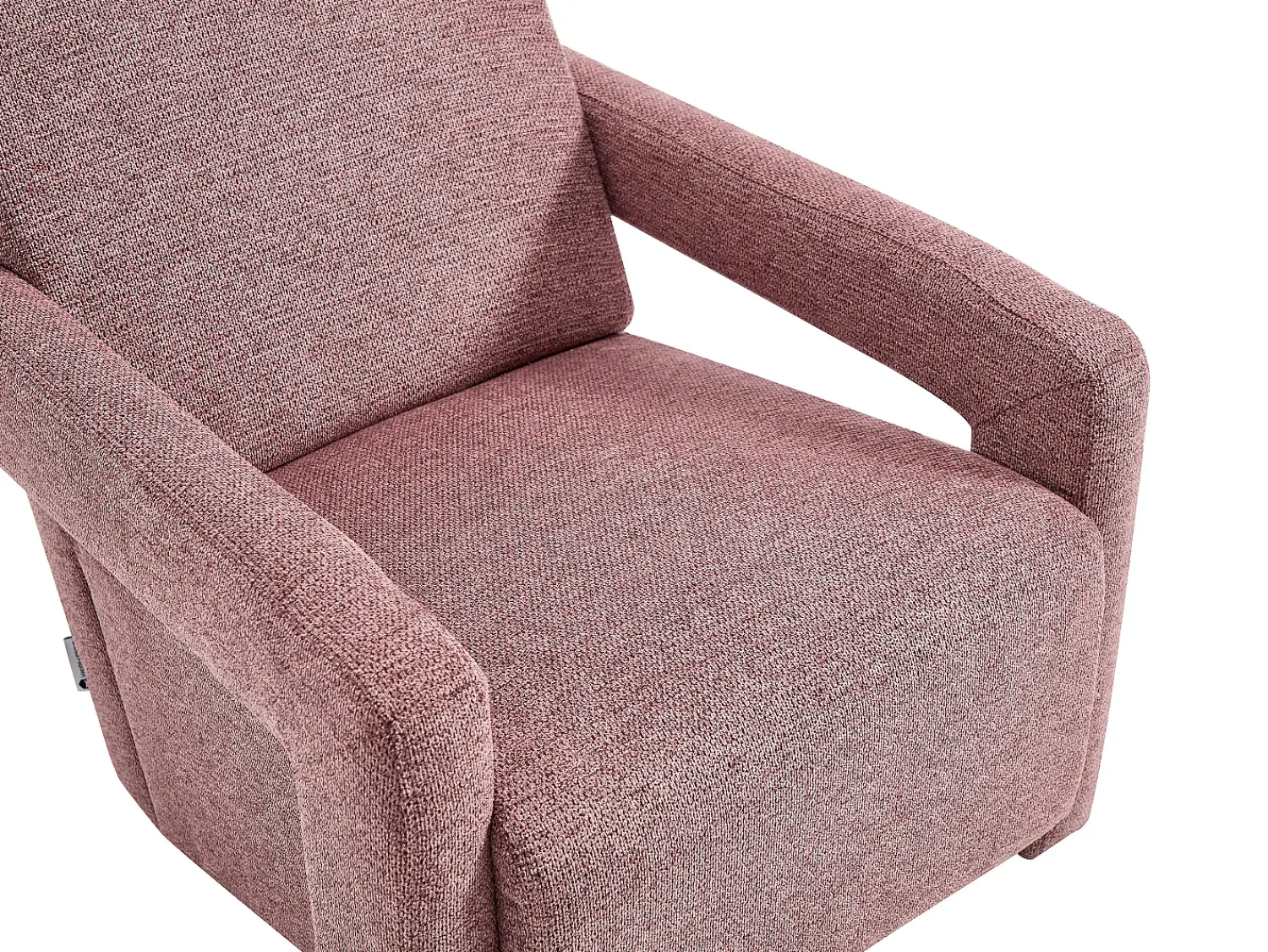 Poltrona|Vente-unique Poltrona em tecido texturizado terracota ISPARTA Rosa