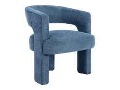 Poltrona*Vente-unique Poltrona em tecido texturizado cor - FONTANOVA Azul