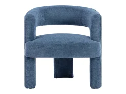 Poltrona*Vente-unique Poltrona em tecido texturizado cor - FONTANOVA Azul