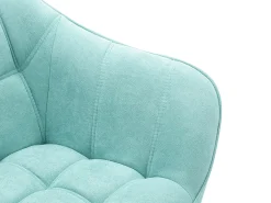 Poltrona|Vente-unique Poltrona em tecido verde-água acolchoado. Estilo escandinavo. CASERTA Verde amu00eandoa