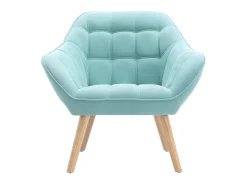 Poltrona|Vente-unique Poltrona em tecido verde-água acolchoado. Estilo escandinavo. CASERTA Verde amu00eandoa