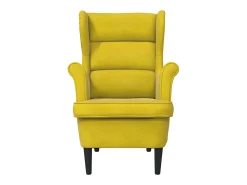 Poltrona|vidaxl Poltrona em veludo mostarda Amarelo