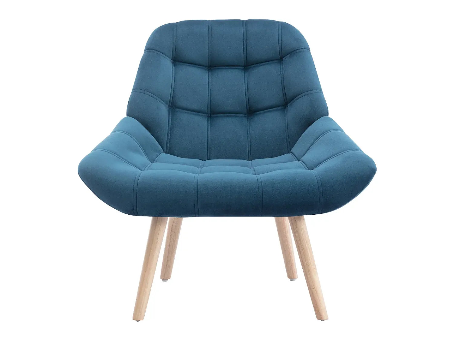 Poltrona|Vente-unique Poltrona em veludo azul-esverdeado estilo escandinavo LUOSTO Azul esverdeado