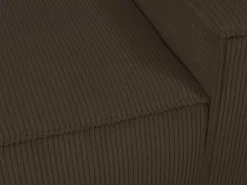 Poltrona*Vente-unique Poltrona em veludo canelado com estilo design AMELIA Castanho