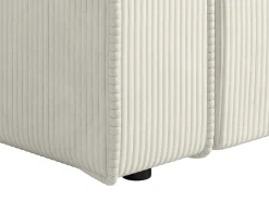 New Vente-unique Poltrona em veludo canelado de estilo design AMELIA Branco