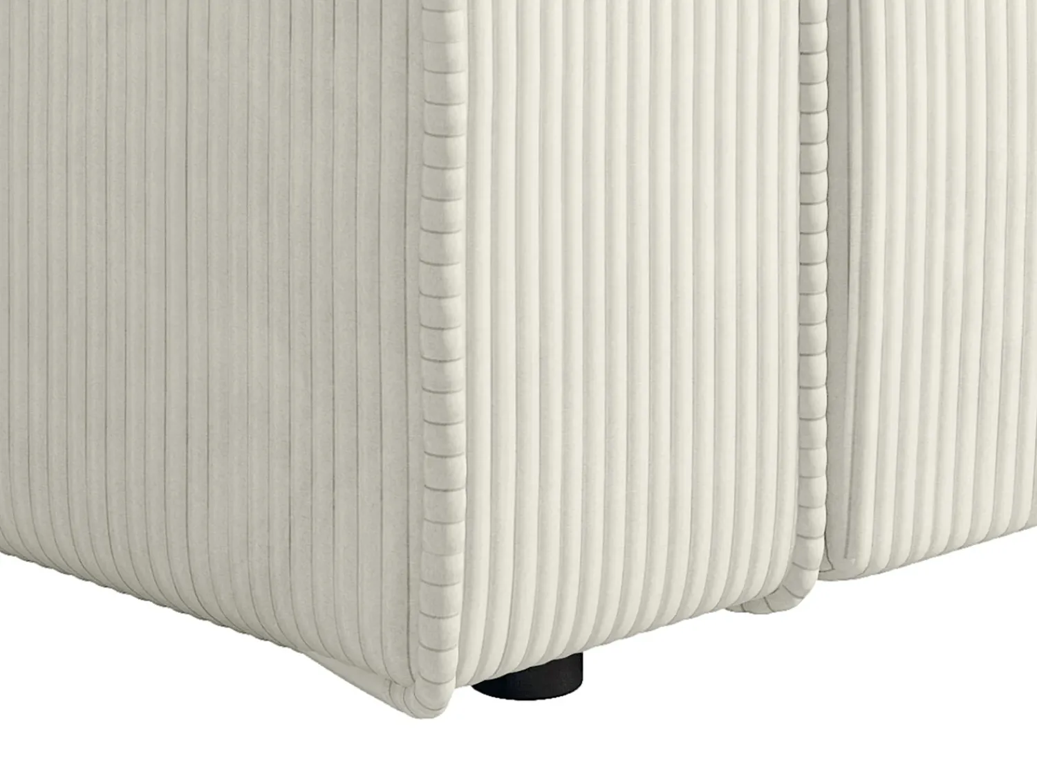 New Vente-unique Poltrona em veludo canelado de estilo design AMELIA Branco