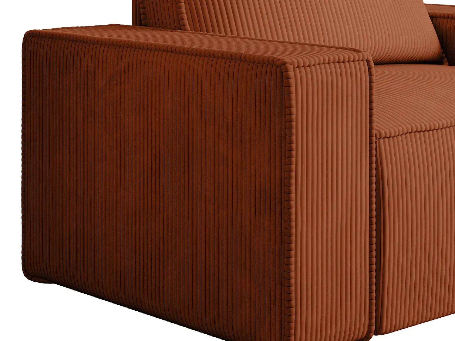 Vente-unique Poltrona em veludo canelado de estilo design AMELIA^ Poltrona