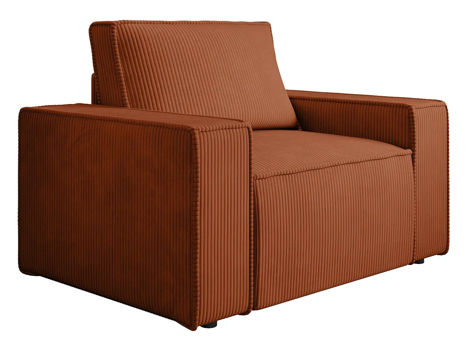 Vente-unique Poltrona em veludo canelado de estilo design AMELIA^ Poltrona