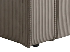 Poltrona|Vente-unique Poltrona em veludo canelado de estilo design AMELIA Taupe