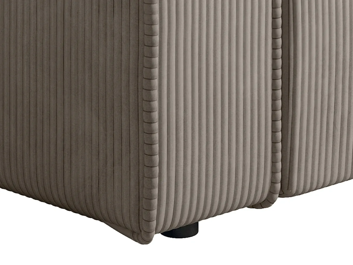 Poltrona|Vente-unique Poltrona em veludo canelado de estilo design AMELIA Taupe